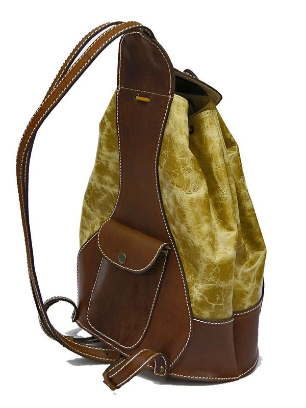 Brown - mustard backpack
